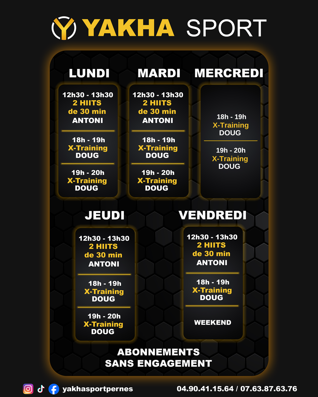 Planning crossfit Yakha Sport